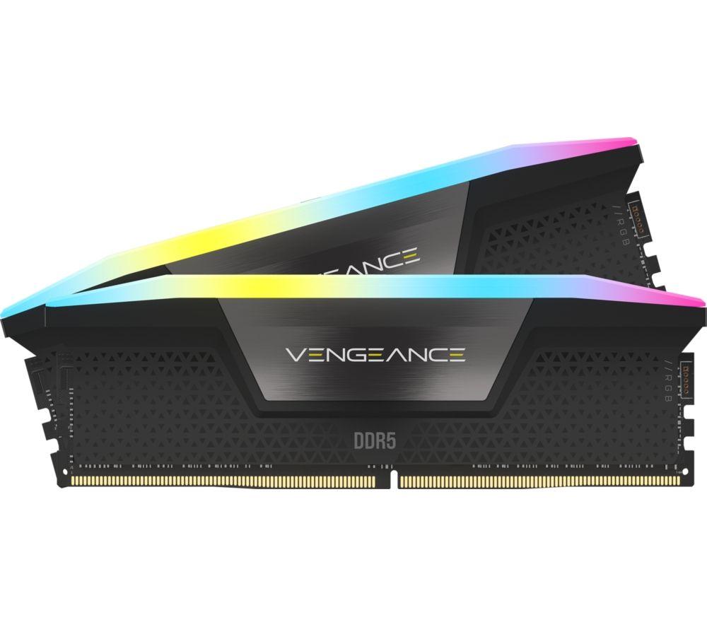CORSAIR Vengeance RGB DDR5 6000 MHz PC RAM &ndash; 16 GB &times; 2 &ndash; Black image number 5 of 6