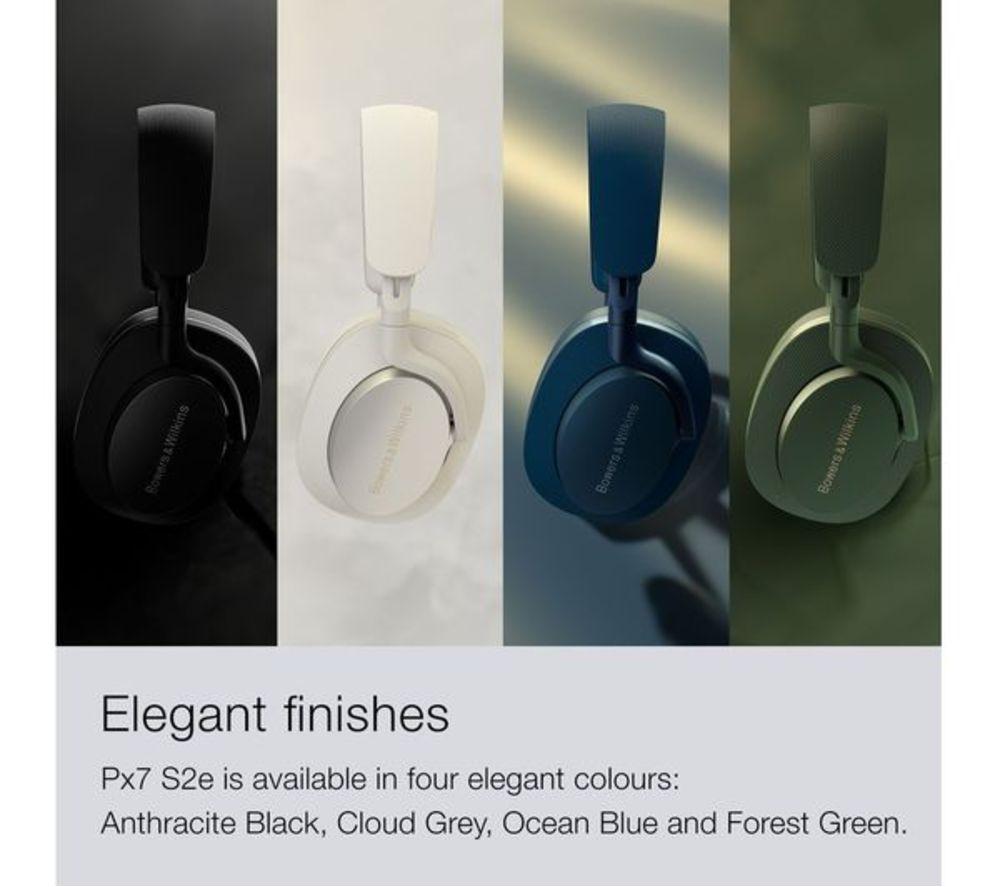 BOWERS&WILKINS Px7 S2e Wireless Bluetooth Noise-Cancelling Headphones - Black image number 6 of 10
