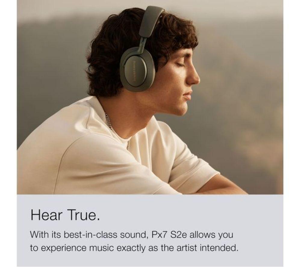 BOWERS&WILKINS Px7 S2e Wireless Bluetooth Noise-Cancelling Headphones - Black image number 10 of 10
