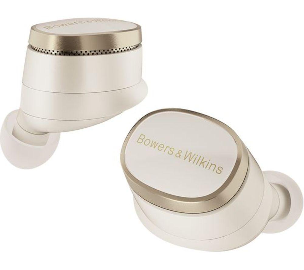 Bowers&Wilkins Pi8 Wireless Bluetooth Noise-Cancelling Earbuds - Dove White, White