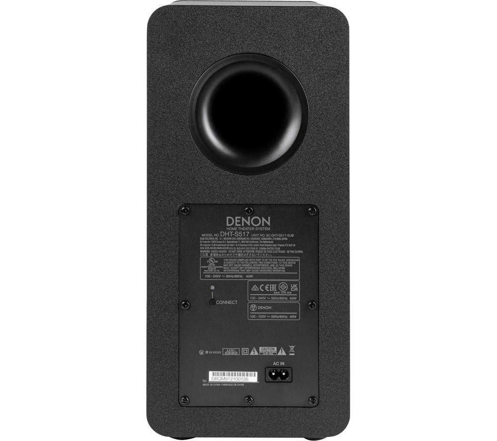 DENON DHT-S517 3.1.2 Wireless Sound Bar with Dolby Atmos - Black image number 5 of 9