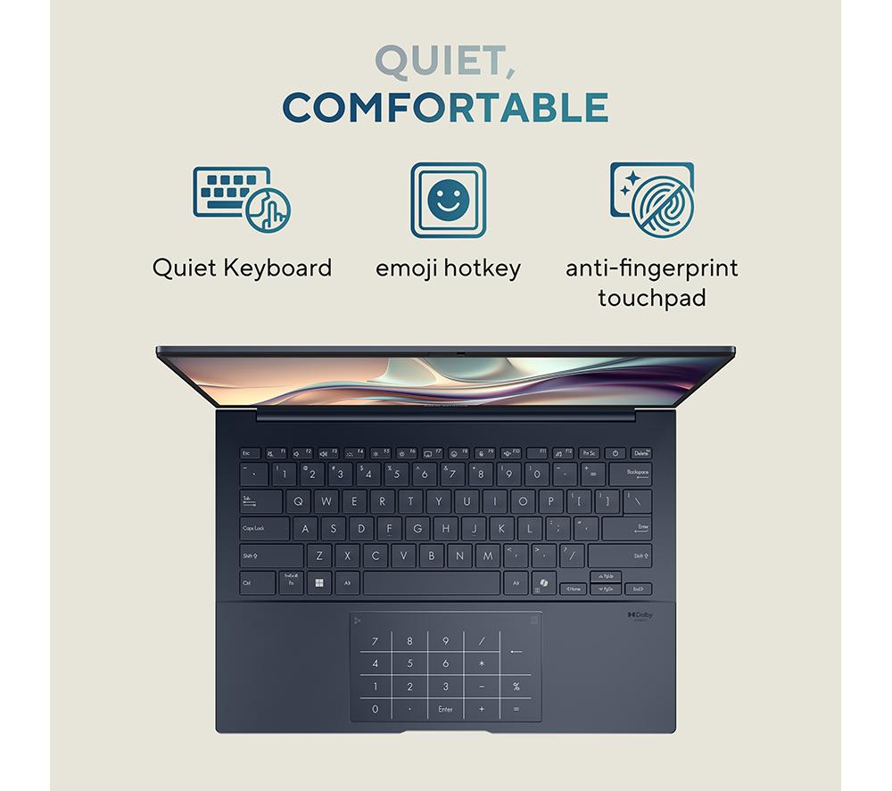 ASUS Zenbook 14 OLED 14" Laptop - Intel&reg; Core&trade; Ultra 5, 512 GB SSD, Blue image number 14 of 17