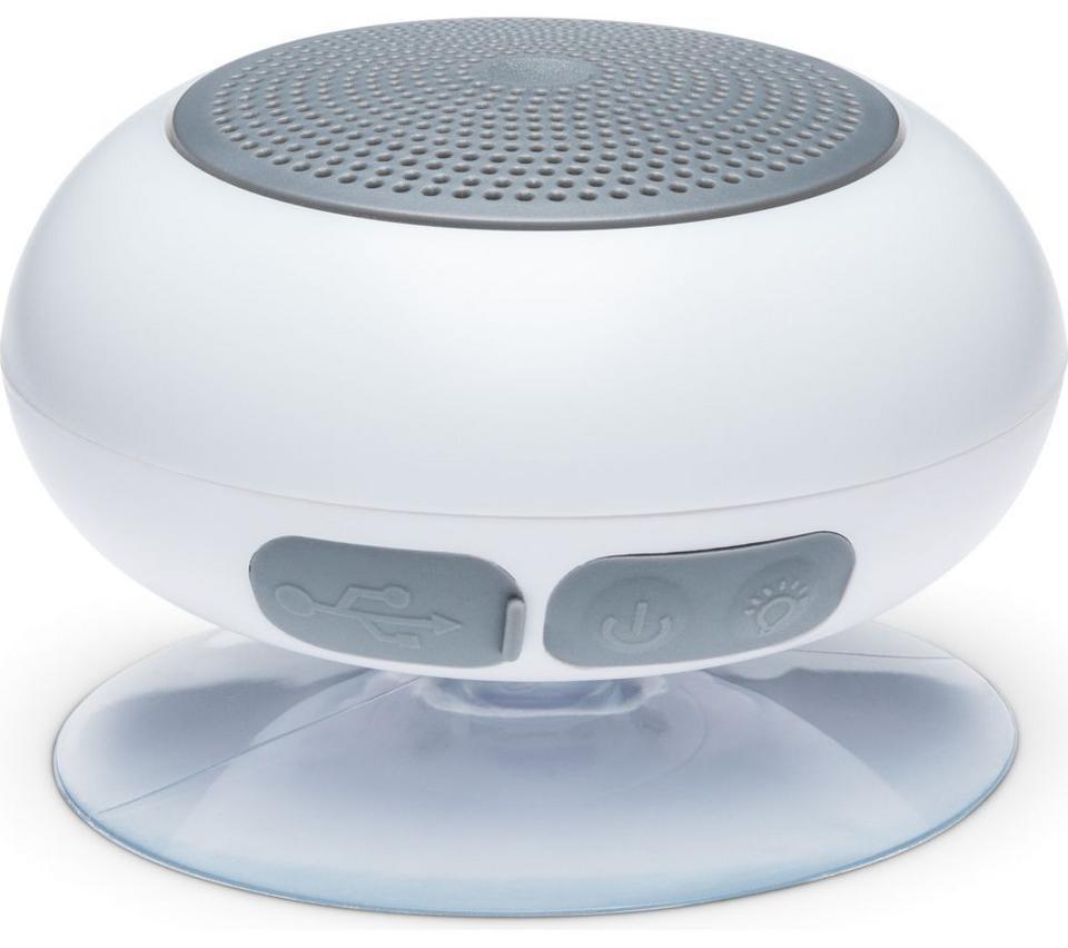 RED5 Portable Bluetooth Light Up Shower Speaker - White