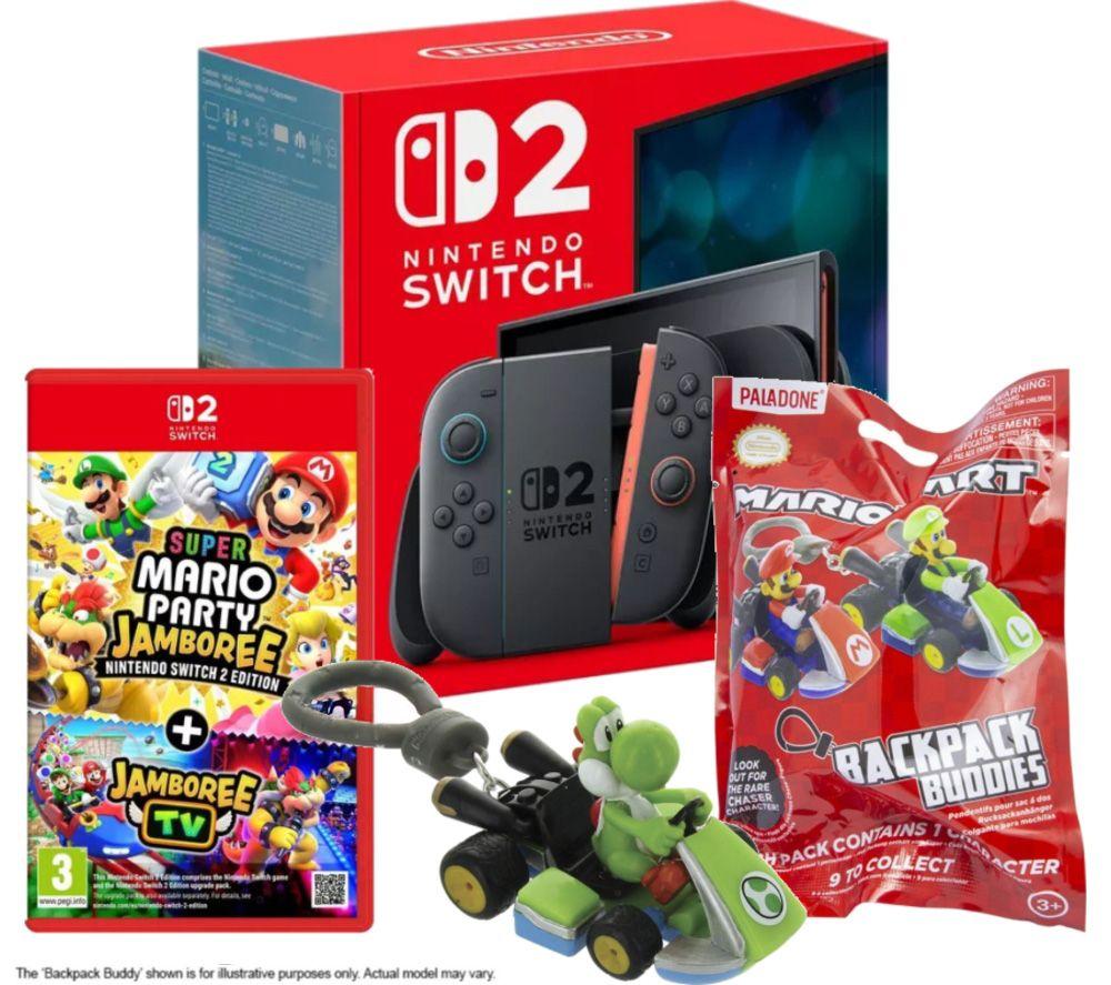 NINTENDO Switch 2, Super Mario Party Jamboree + Jamboree TV and Backpack Buddies Bundle