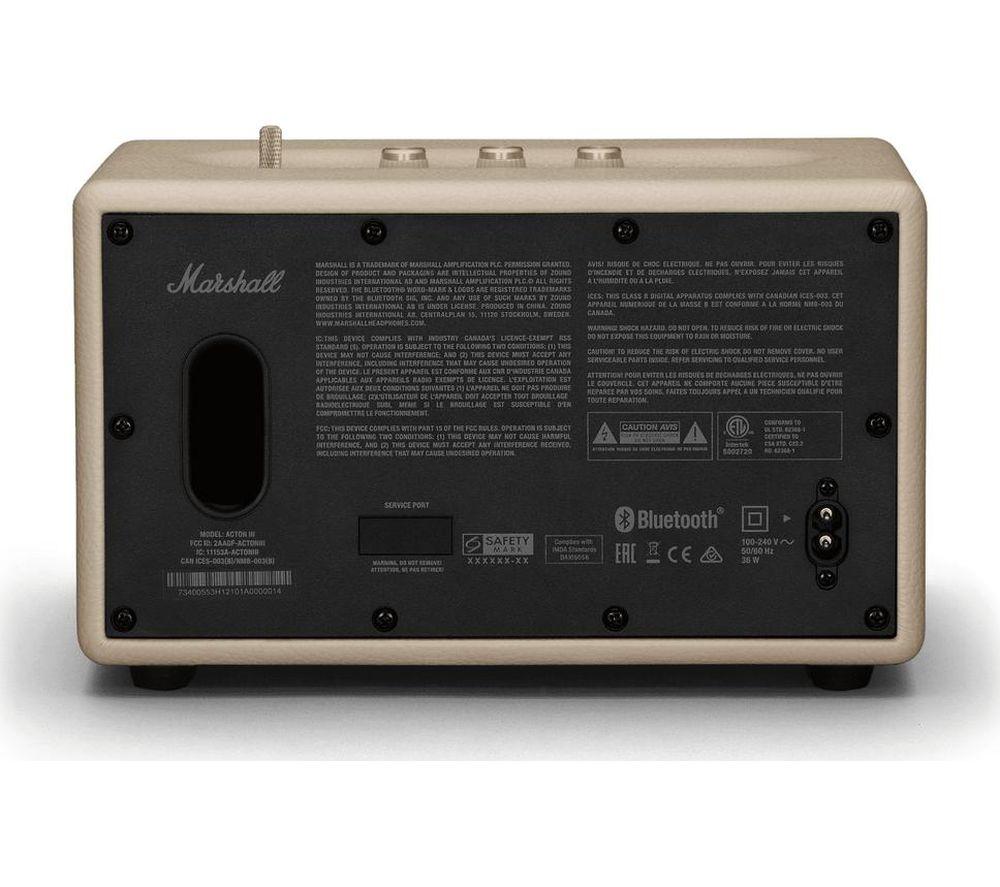 Buy MARSHALL Acton III Bluetooth Speaker - Cream | Currys