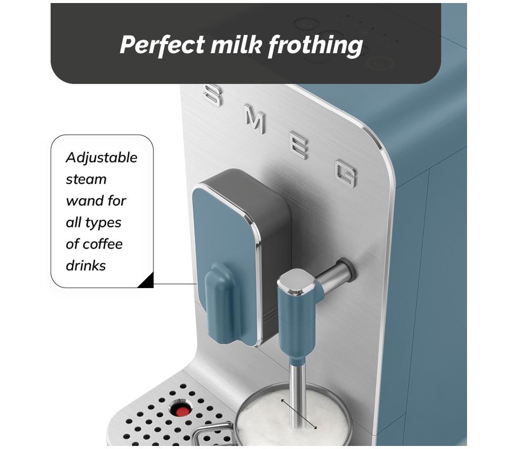 SMEG Collezione BCC12SBMUK Bean to Cup Coffee Machine - Matte Storm Blue image number 6 of 10