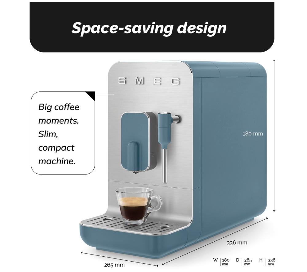 SMEG Collezione BCC12SBMUK Bean to Cup Coffee Machine - Matte Storm Blue image number 10 of 10
