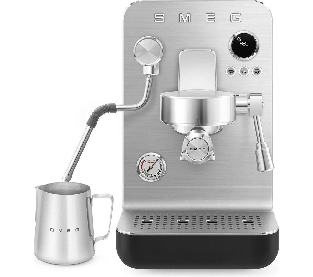 Smeg Collezione Mini Pro Emc02blmuk Espresso Coffee Machine - Matte Black, Black
