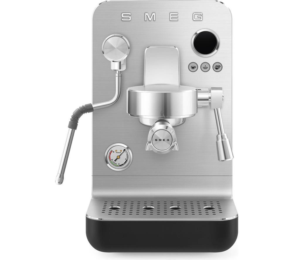 SMEG Collezione Mini Pro EMC02BLMUK Espresso Coffee Machine - Matte Black image number 7 of 8