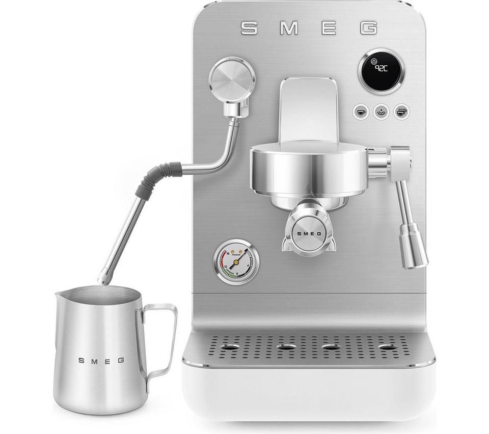 SMEG Collezione Mini Pro EMC02WHMUK Espresso Coffee Machine - Matte White