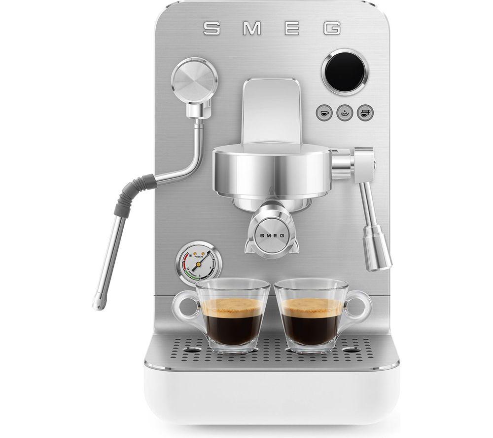 SMEG Collezione Mini Pro EMC02WHMUK Espresso Coffee Machine - Matte White image number 2 of 7