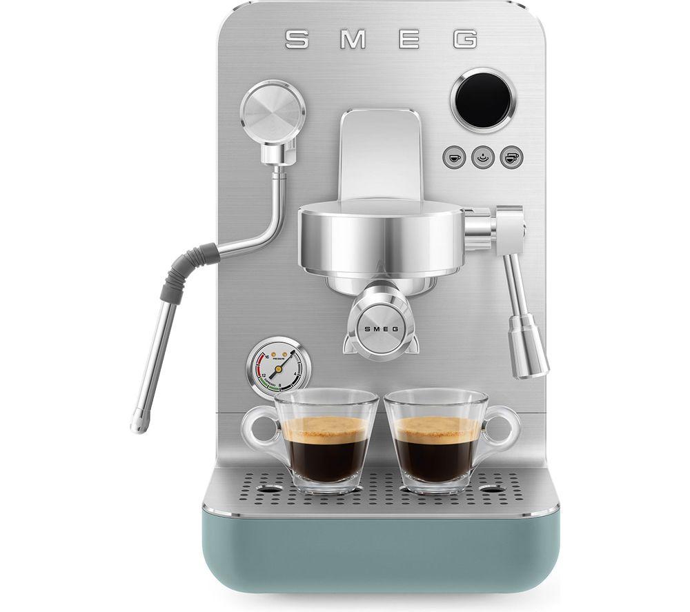 SMEG Collezione Mini Pro EMC02EGMUK Espresso Coffee Machine - Matte Emerald Green image number 2 of 8