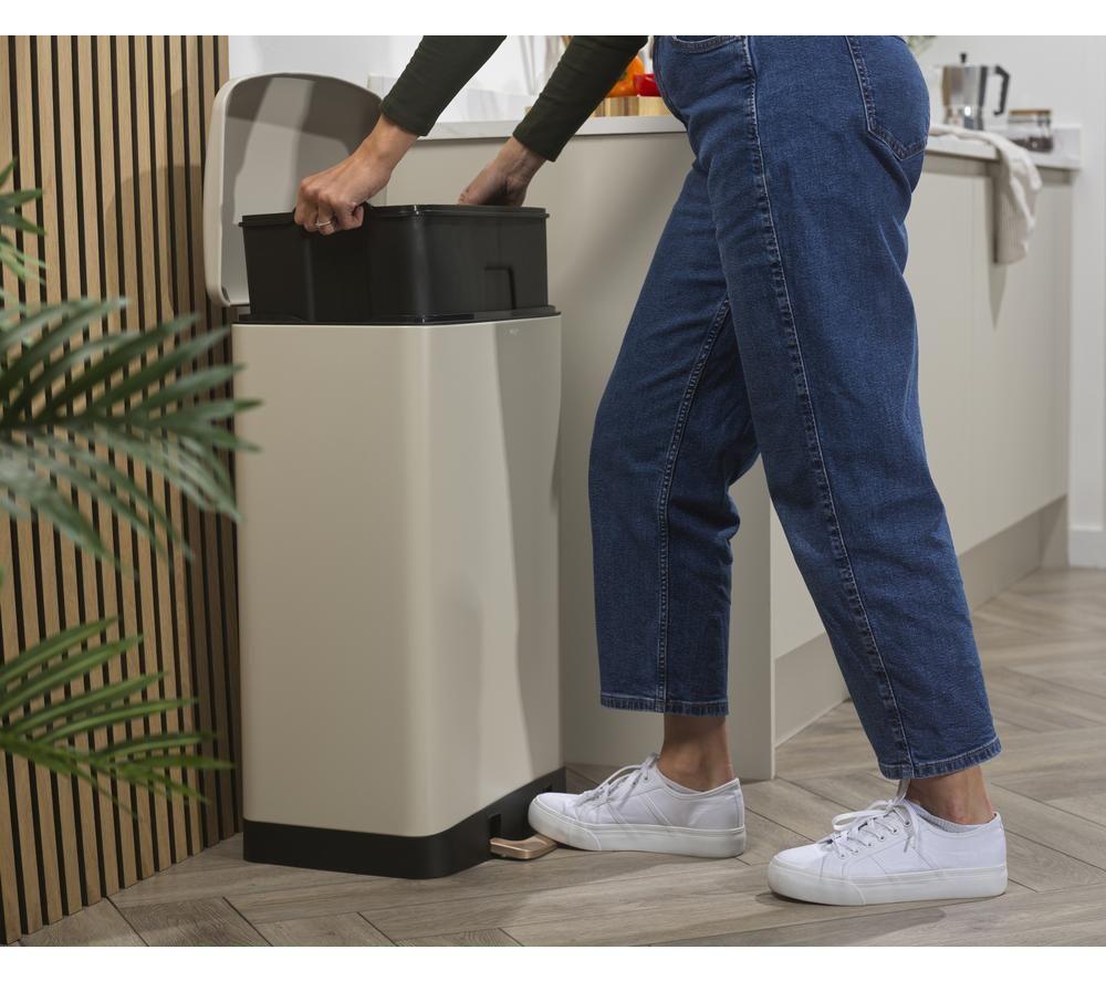 SALTER BW14806 50-litre Rectangular Bin - Cream image number 6 of 7
