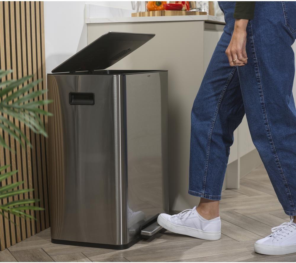 SALTER BW14807 60-litre Rectangular Bin - Silver image number 4 of 7