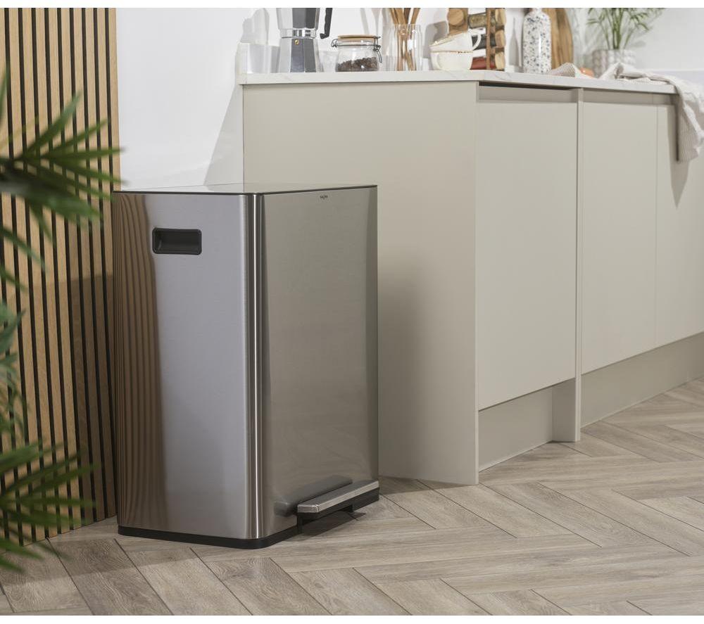 SALTER BW14807 60-litre Rectangular Bin - Silver image number 6 of 7