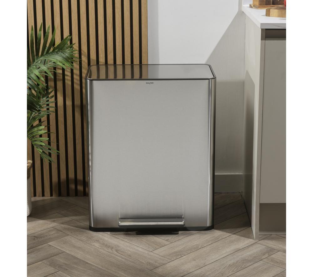 SALTER BW14807 60-litre Rectangular Bin - Silver image number 7 of 7