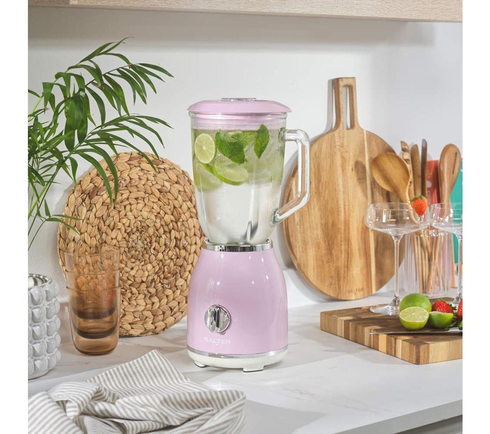 SALTER Retro Glass Jug Blender - Pink image number 2 of 7
