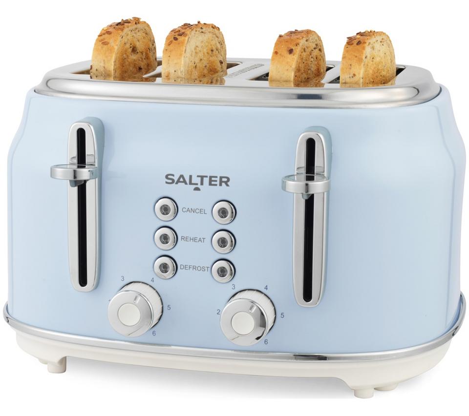 SALTER Retro EK5739BLU 4-Slice Toaster - Blue