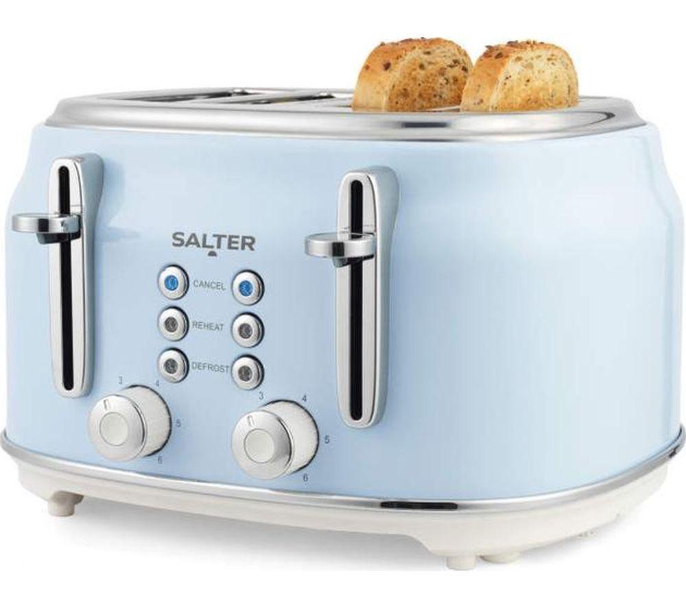 SALTER Retro EK5739BLU 4-Slice Toaster - Blue image number 3 of 6