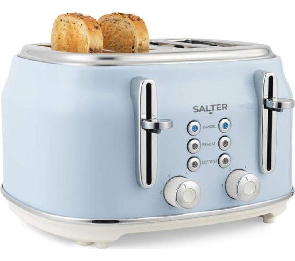 SALTER Retro EK5739BLU 4-Slice Toaster - Blue image number 4 of 6