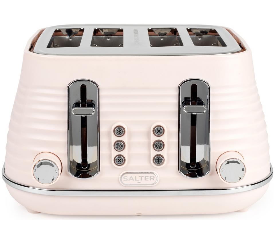 SALTER Ripple EK5743PNK 4-Slice Toaster - Pink