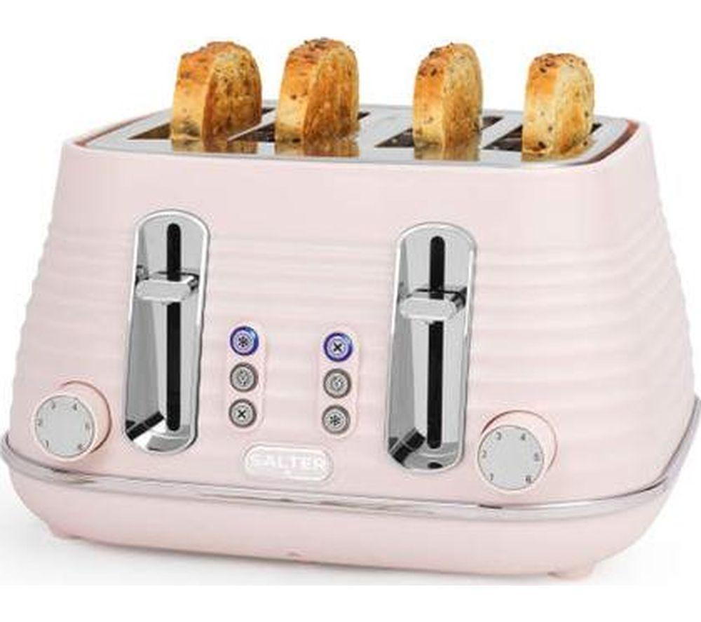 SALTER Ripple EK5743PNK 4-Slice Toaster - Pink image number 3 of 7