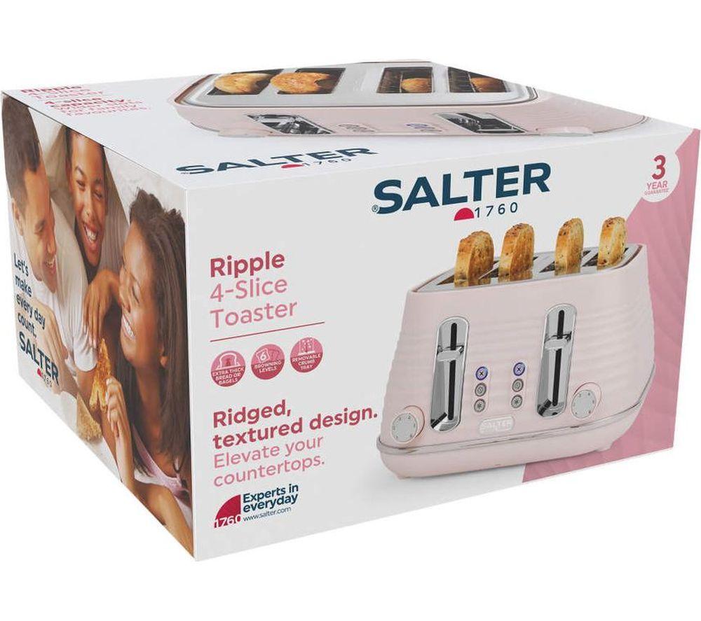 SALTER Ripple EK5743PNK 4-Slice Toaster - Pink image number 7 of 7