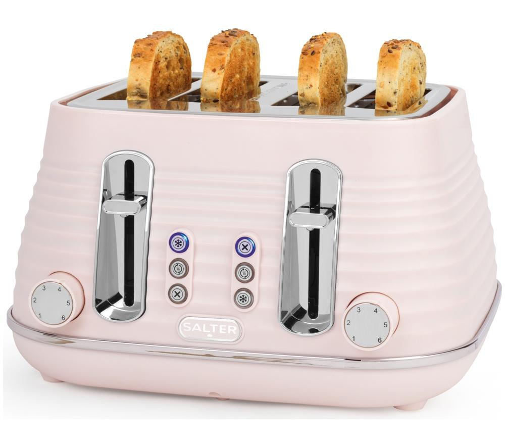 SALTER Ripple EK5743PNK 4-Slice Toaster - Pink image number 10 of 10