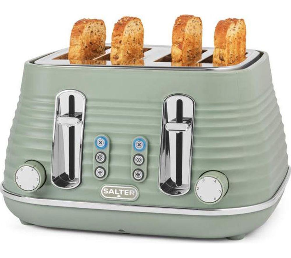 SALTER Ripple EK5743SGE 4-Slice Toaster - Sage image number 2 of 7