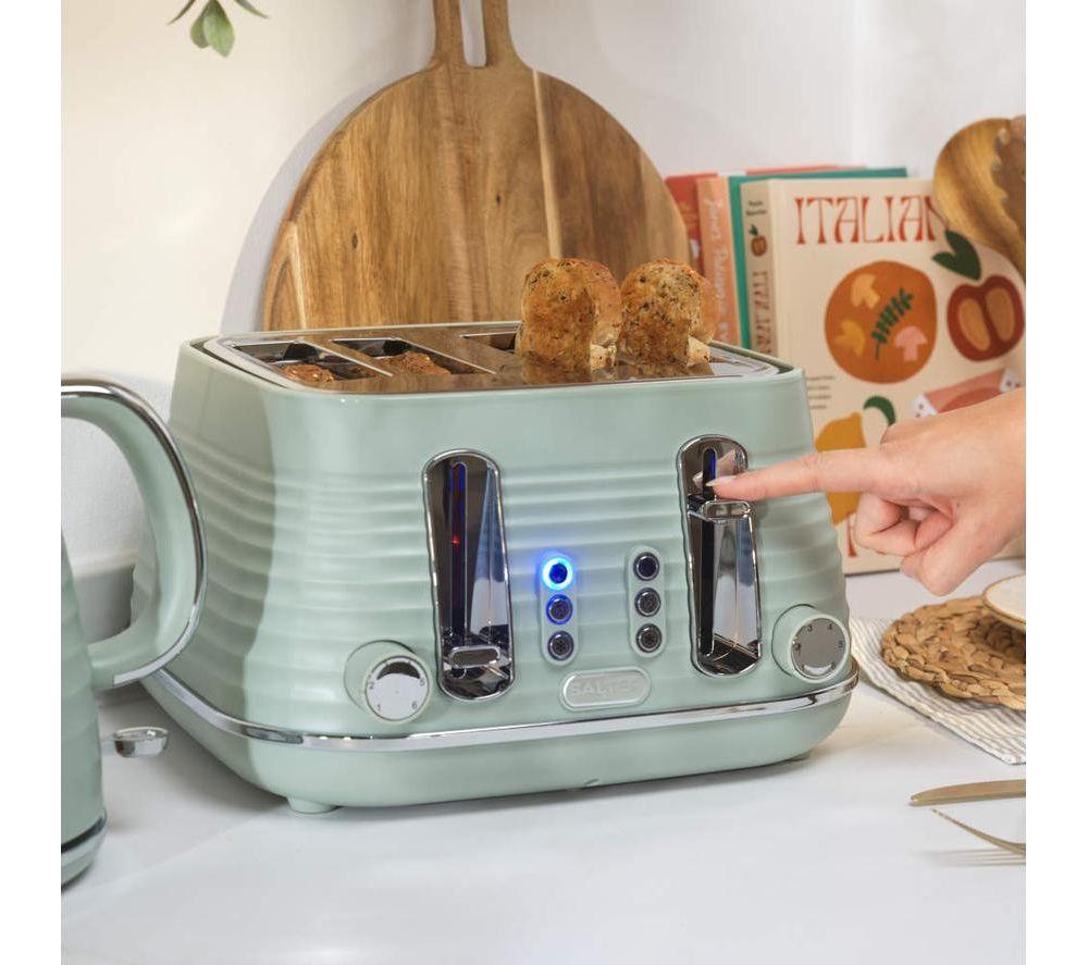 SALTER Ripple EK5743SGE 4-Slice Toaster - Sage image number 4 of 7
