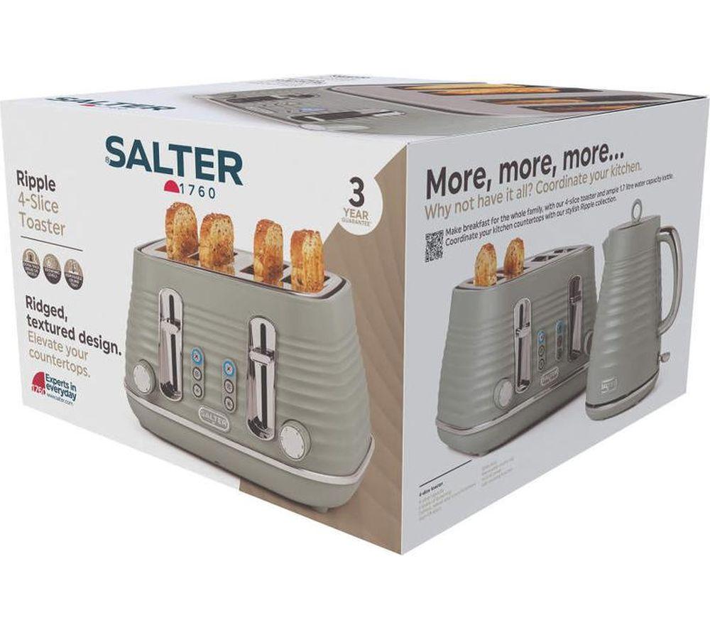 SALTER Ripple EK5743TPE 4-Slice Toaster - Taupe image number 2 of 7