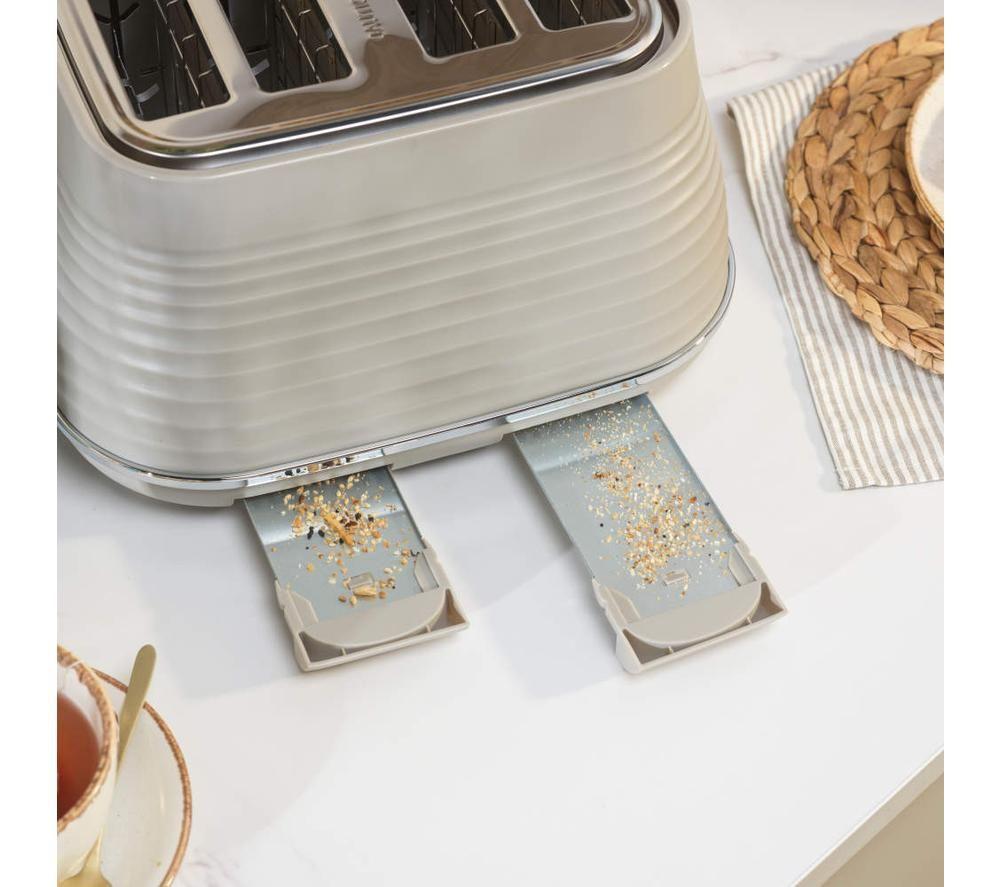 SALTER Ripple EK5743TPE 4-Slice Toaster - Taupe image number 7 of 7