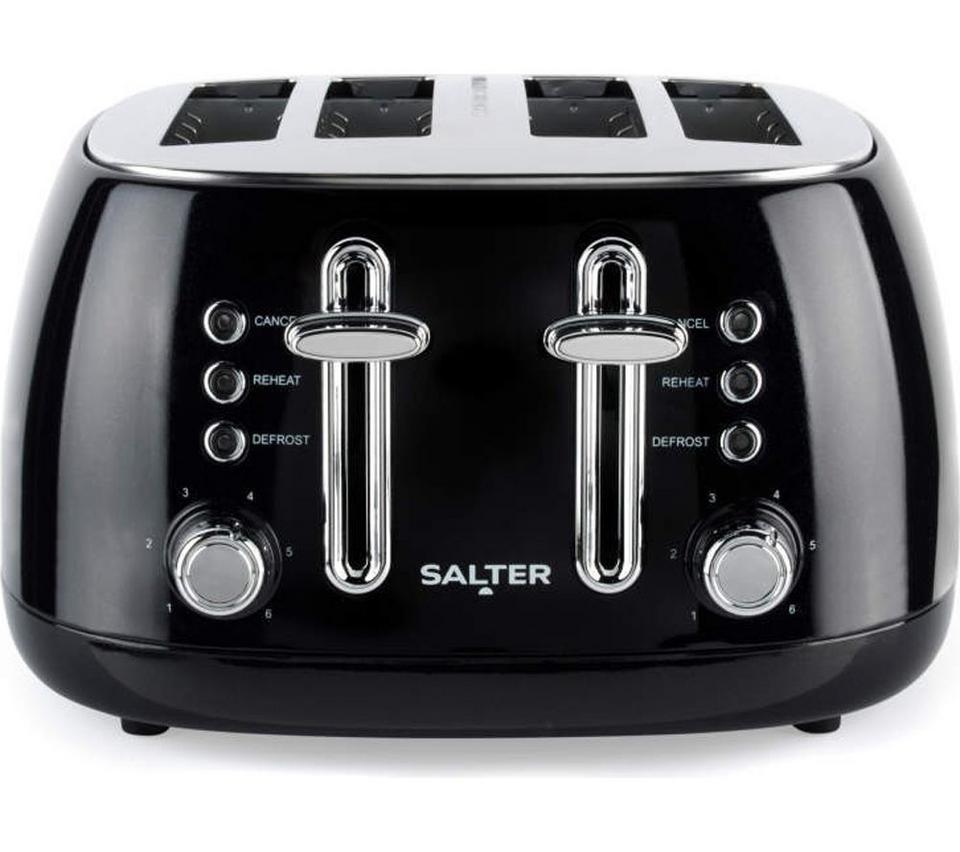 SALTER Boston EK6558MW 4-Slice Toaster - Black