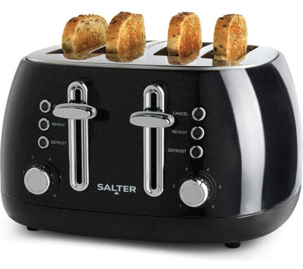 SALTER Boston EK6558MW 4-Slice Toaster - Black image number 3 of 6