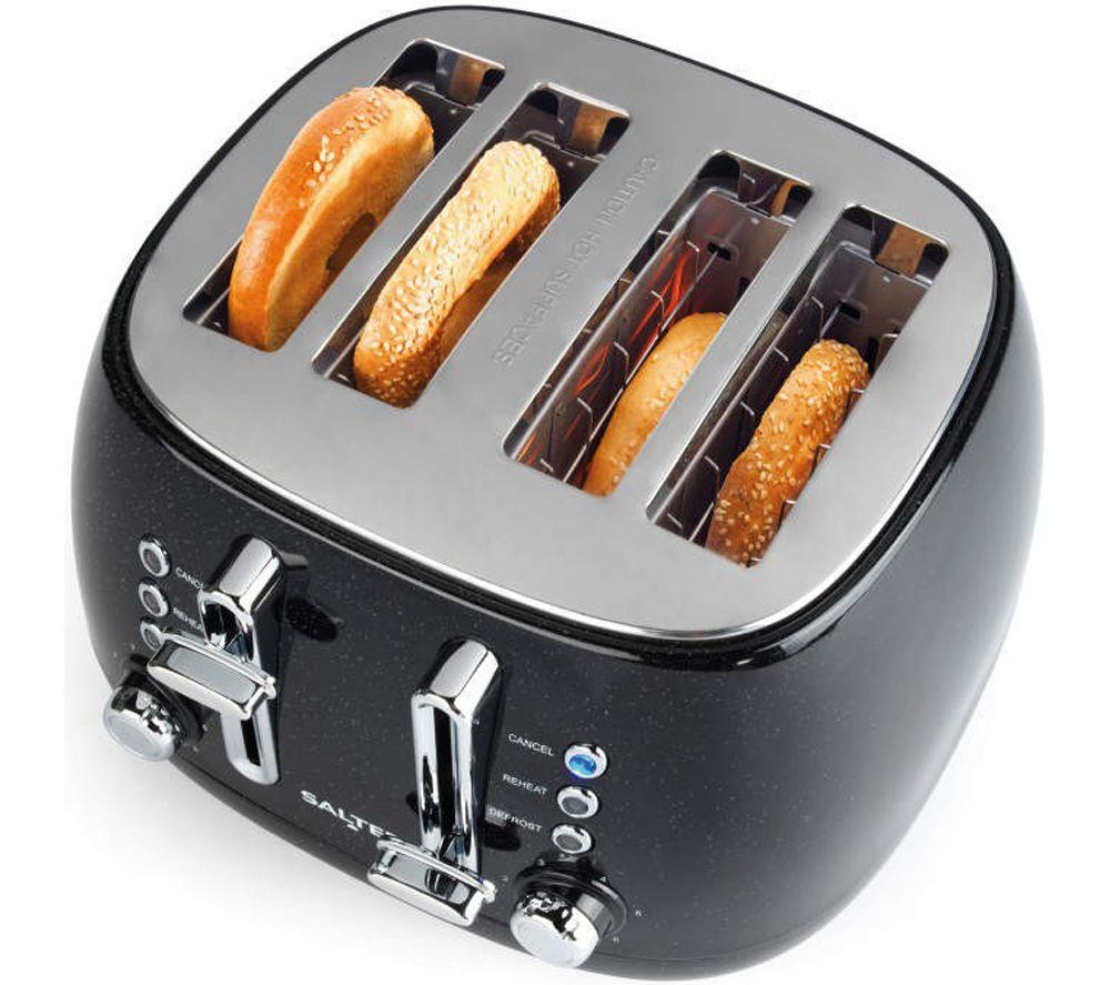 SALTER Boston EK6558MW 4-Slice Toaster - Black image number 4 of 6