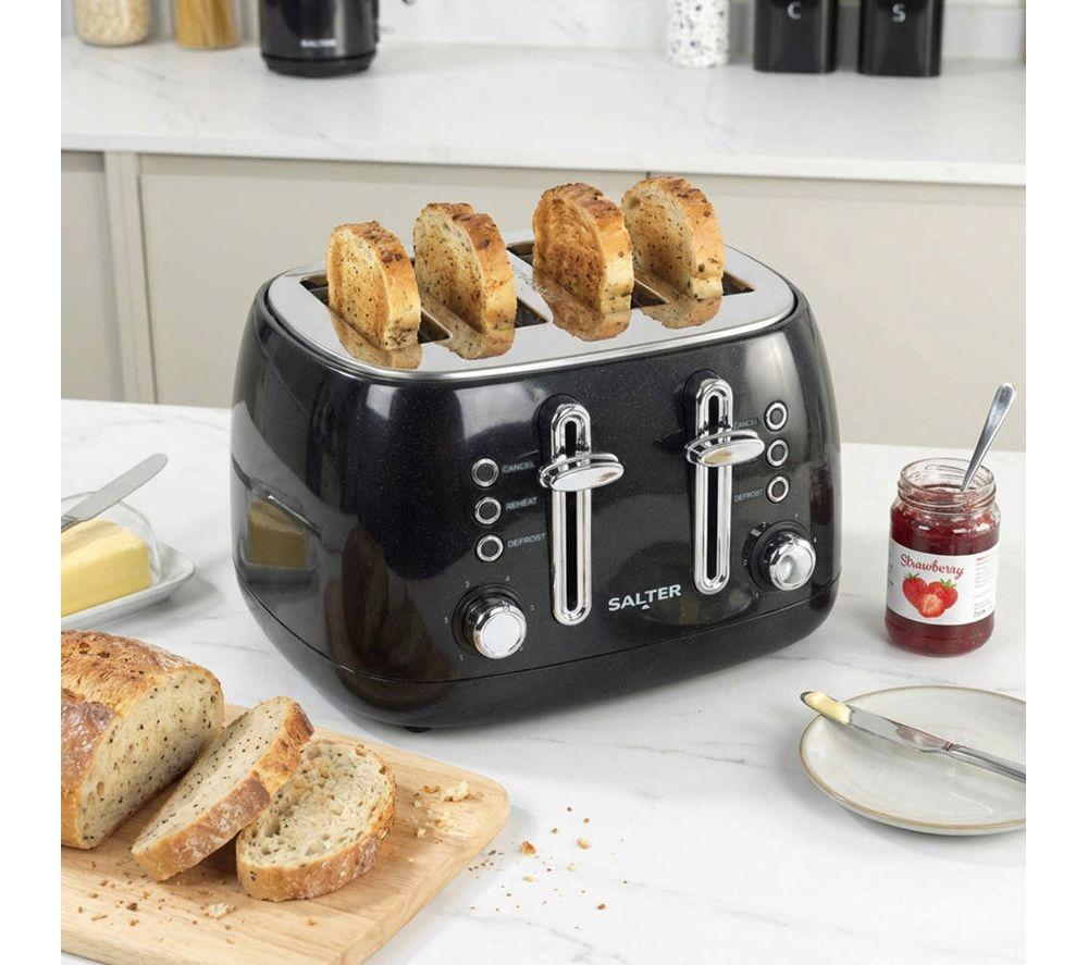 SALTER Boston EK6558MW 4-Slice Toaster - Black image number 6 of 6