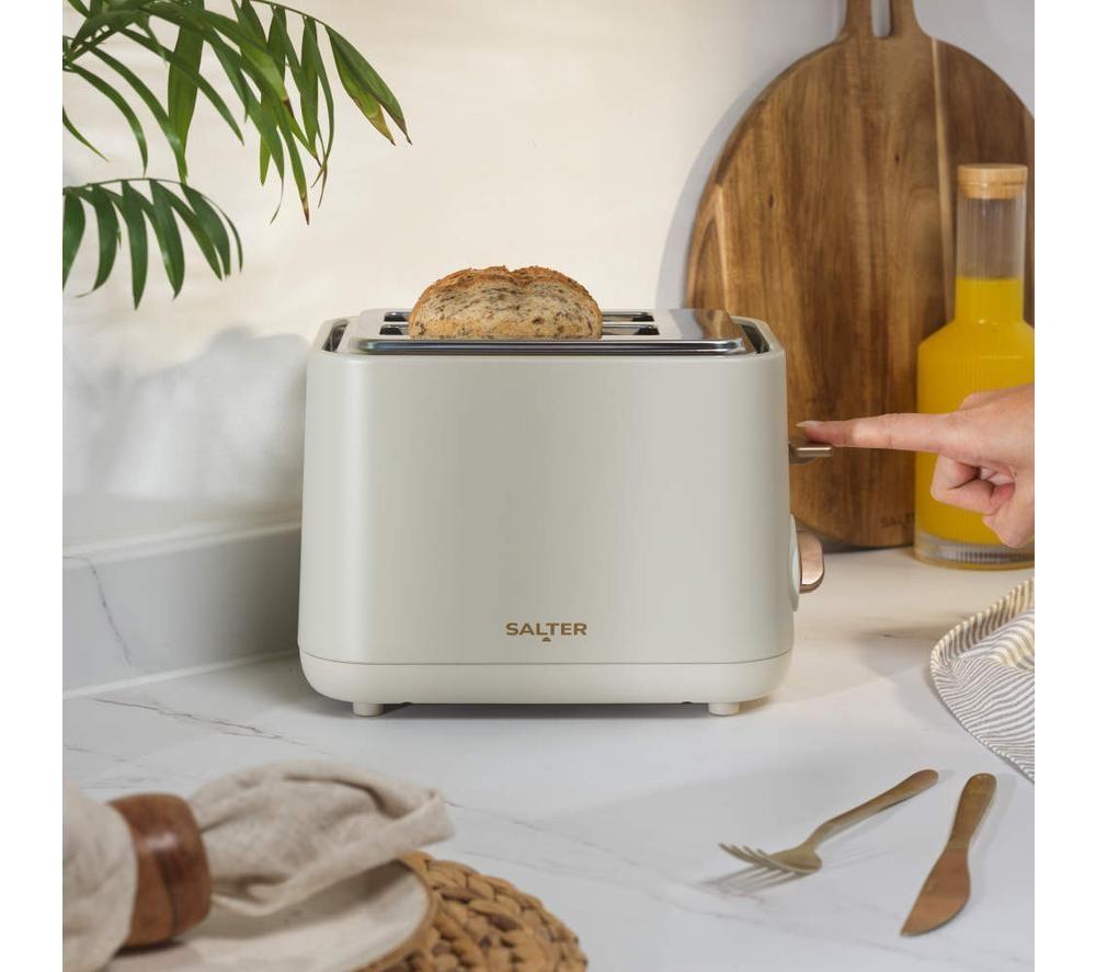 SALTER Pebble EK6722OB 2-Slice Toaster - Stone image number 4 of 7