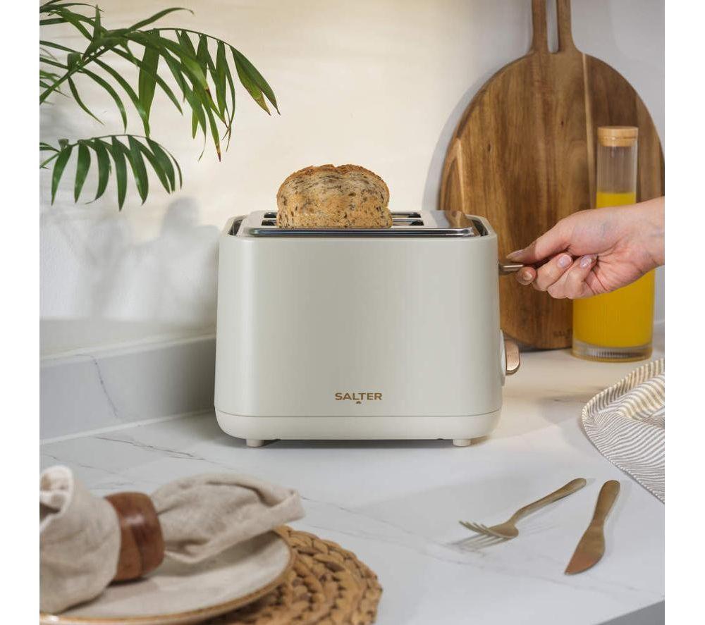 SALTER Pebble EK6722OB 2-Slice Toaster - Stone image number 5 of 7