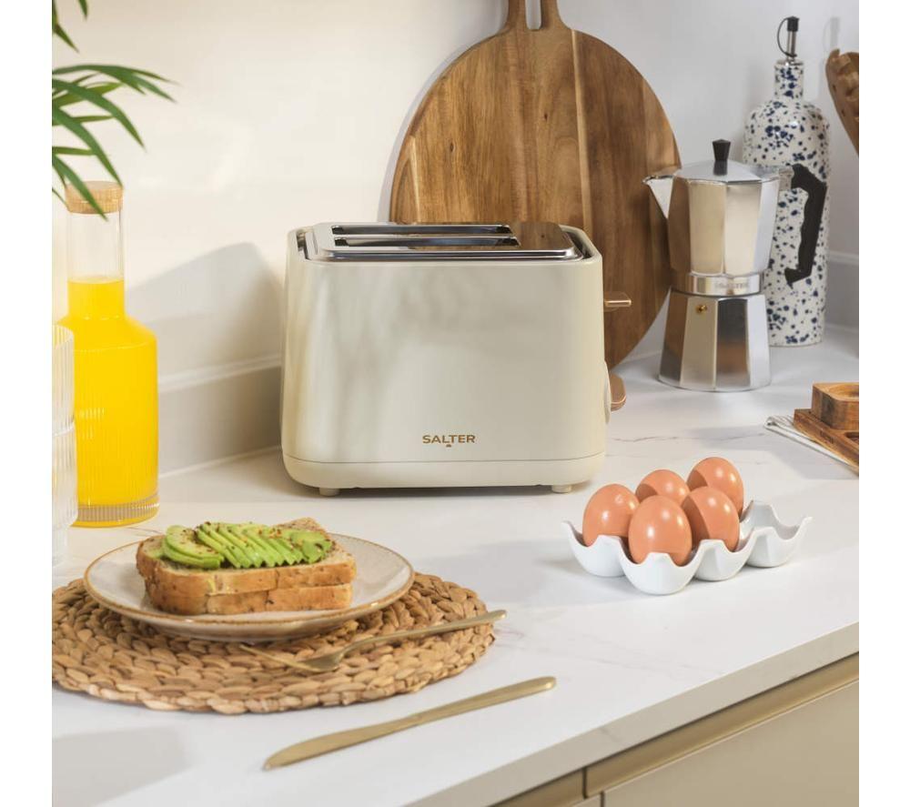 SALTER Pebble EK6722OB 2-Slice Toaster - Stone image number 7 of 7