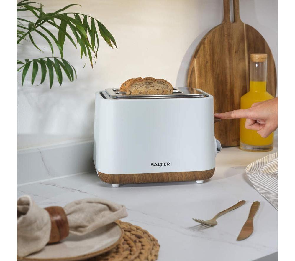 SALTER Toronto EK6722WWHT 2-Slice Toaster - White image number 4 of 6