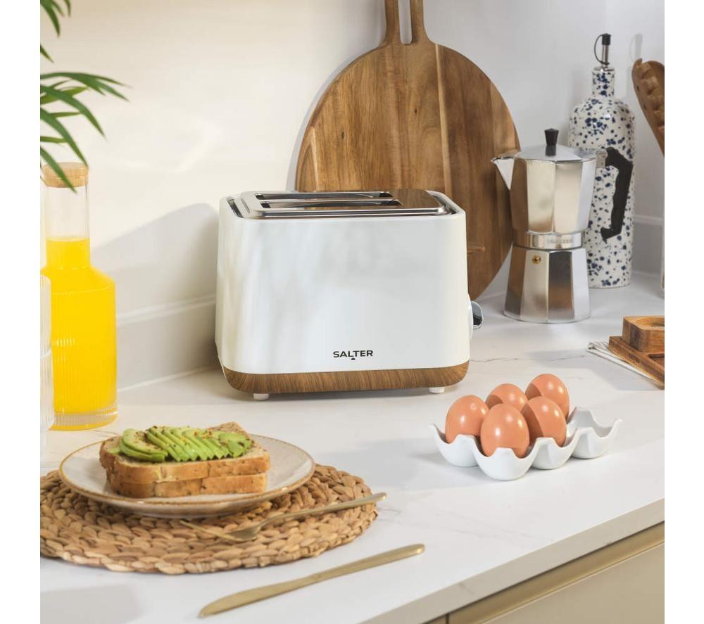 SALTER Toronto EK6722WWHT 2-Slice Toaster - White image number 5 of 6
