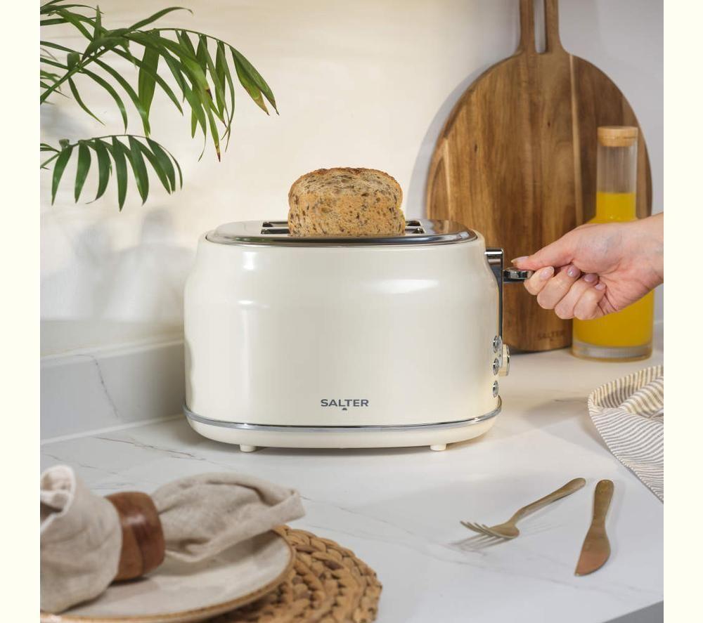SALTER Retro EK6724CRM 2-Slice Toaster - Cream image number 3 of 7