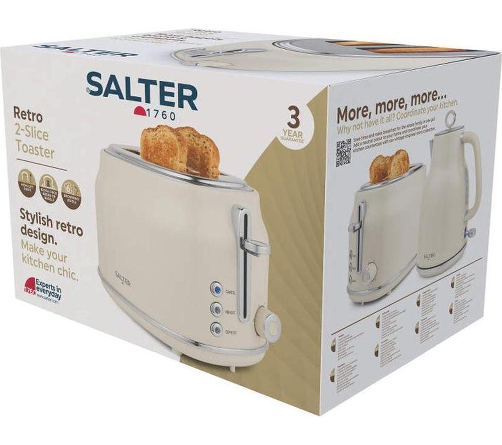 SALTER Retro EK6724CRM 2-Slice Toaster - Cream image number 7 of 7