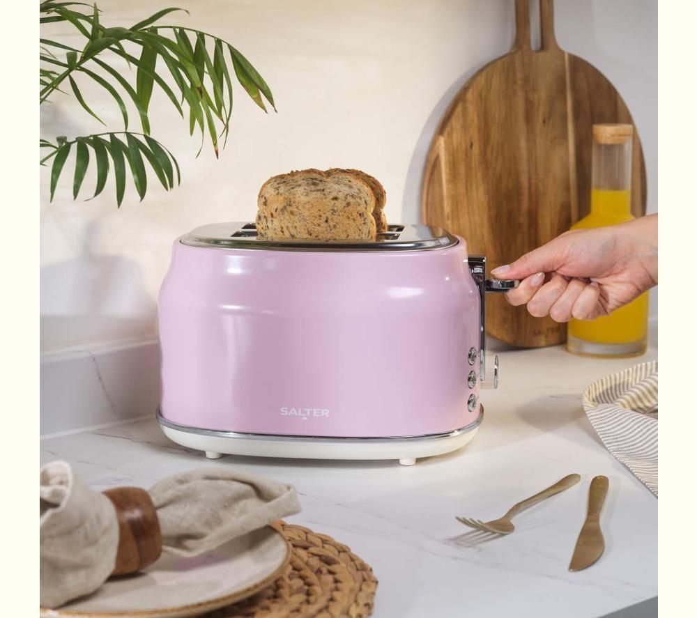 SALTER Retro EK6724PNK 2-Slice Toaster - Pink image number 2 of 7