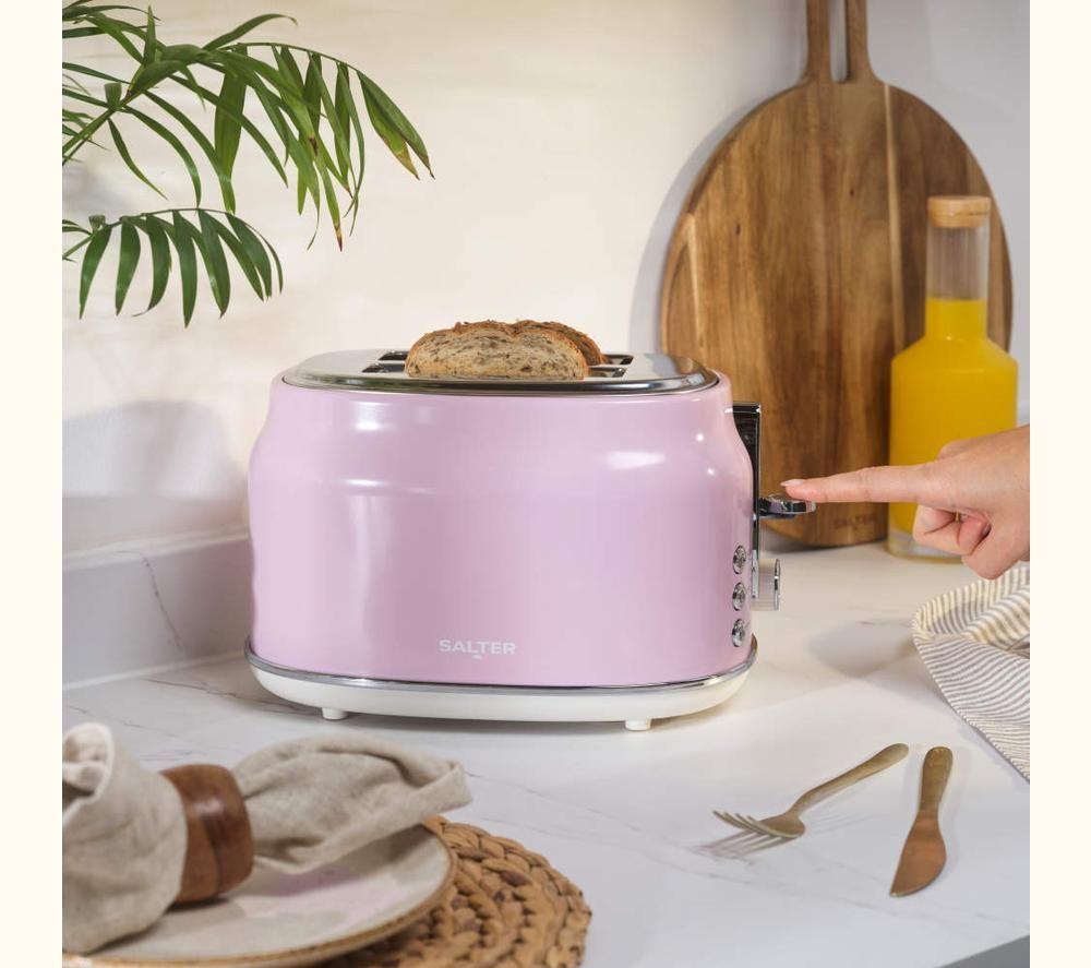 SALTER Retro EK6724PNK 2-Slice Toaster - Pink image number 3 of 7