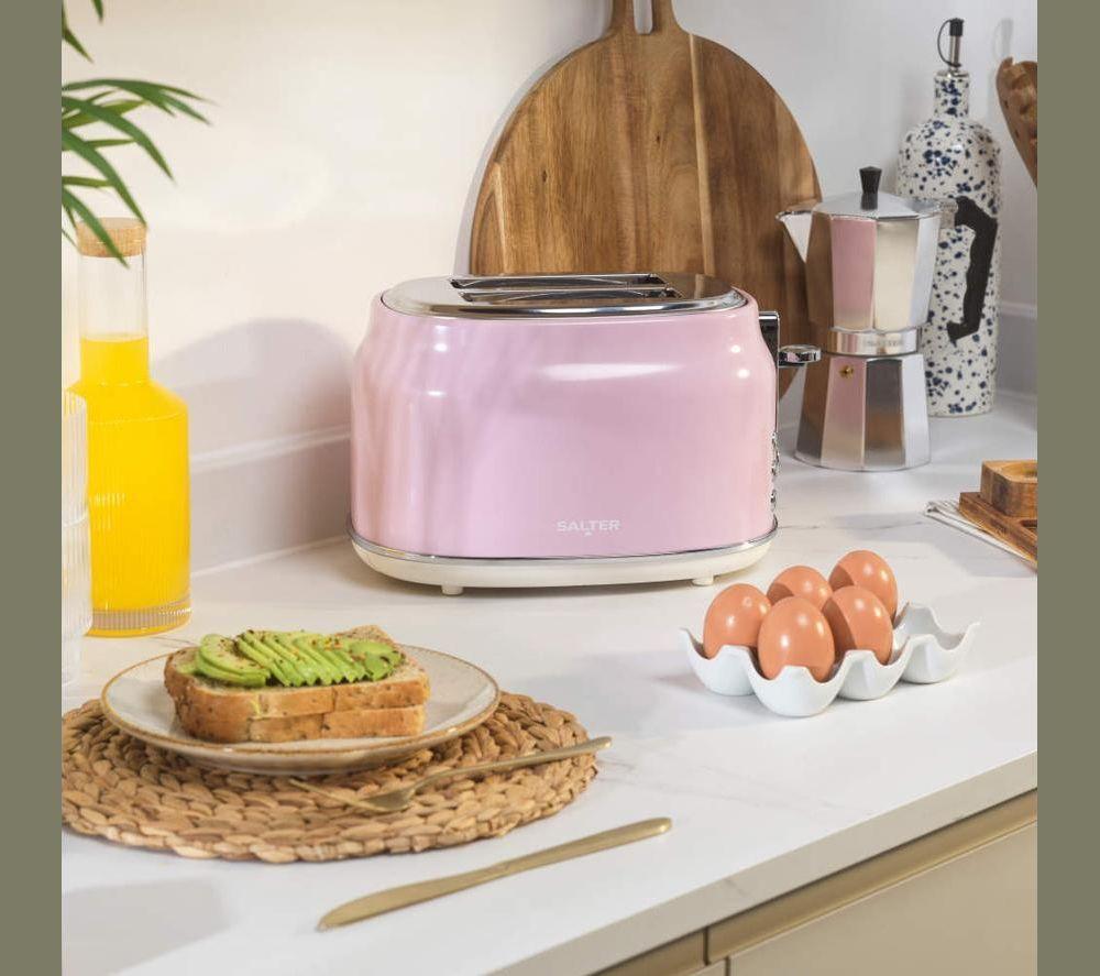 SALTER Retro EK6724PNK 2-Slice Toaster - Pink image number 4 of 7