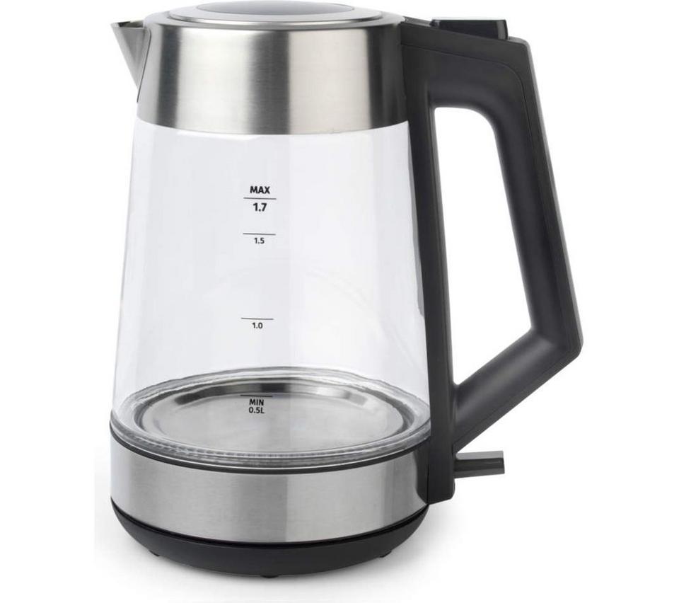 SALTER EK6735 Colour Changing Glass Kettle – Black & Silver