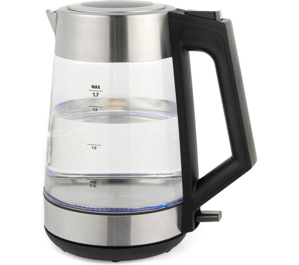 SALTER EK6735 Colour Changing Glass Kettle &ndash; Black & Silver image number 2 of 7
