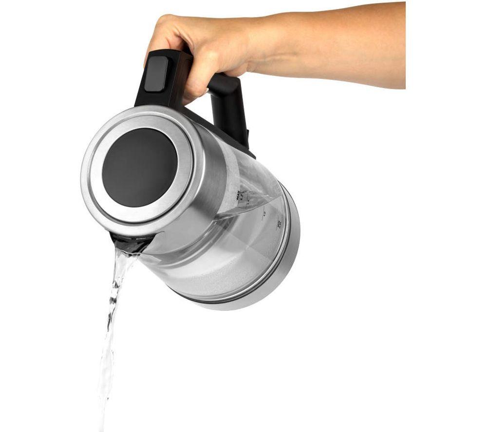SALTER EK6735 Colour Changing Glass Kettle &ndash; Black & Silver image number 5 of 7