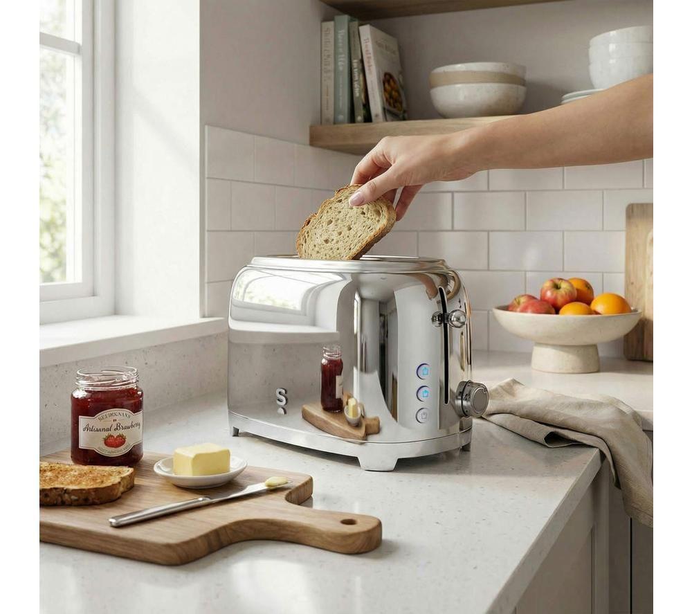 SALTER Muse EK6743 2-Slice Toaster - Silver image number 3 of 10